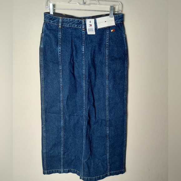 Tommy Hilfiger Long Button Front Denim Skirt Maxi NWT - Picture 4 of 7